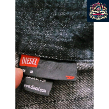 Diesel Men's Jacket Indigo Thermic Size M, Stylish Design, Comfortable Fit, Warmth & Versatility - USASTARFASHION