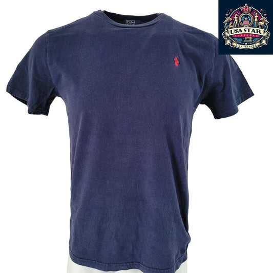 Polo Ralph Lauren T-Shirt Youth XL (18-20) Adult S - Classic Navy Round Neck for Stylish Comfort - USASTARFASHION