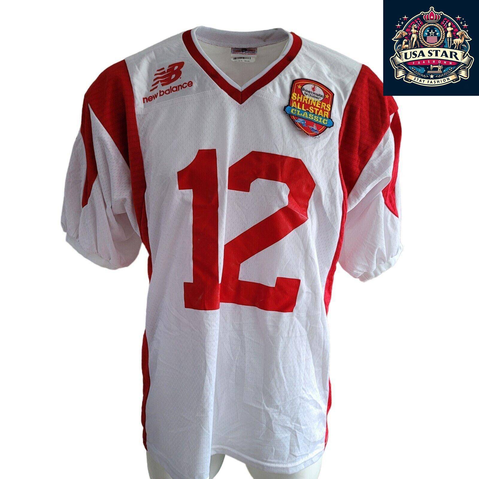 2011 Aleppo New Balance Shriners South Football All Stars Jersey #12 XL Cotton Blend USASTARFASHION