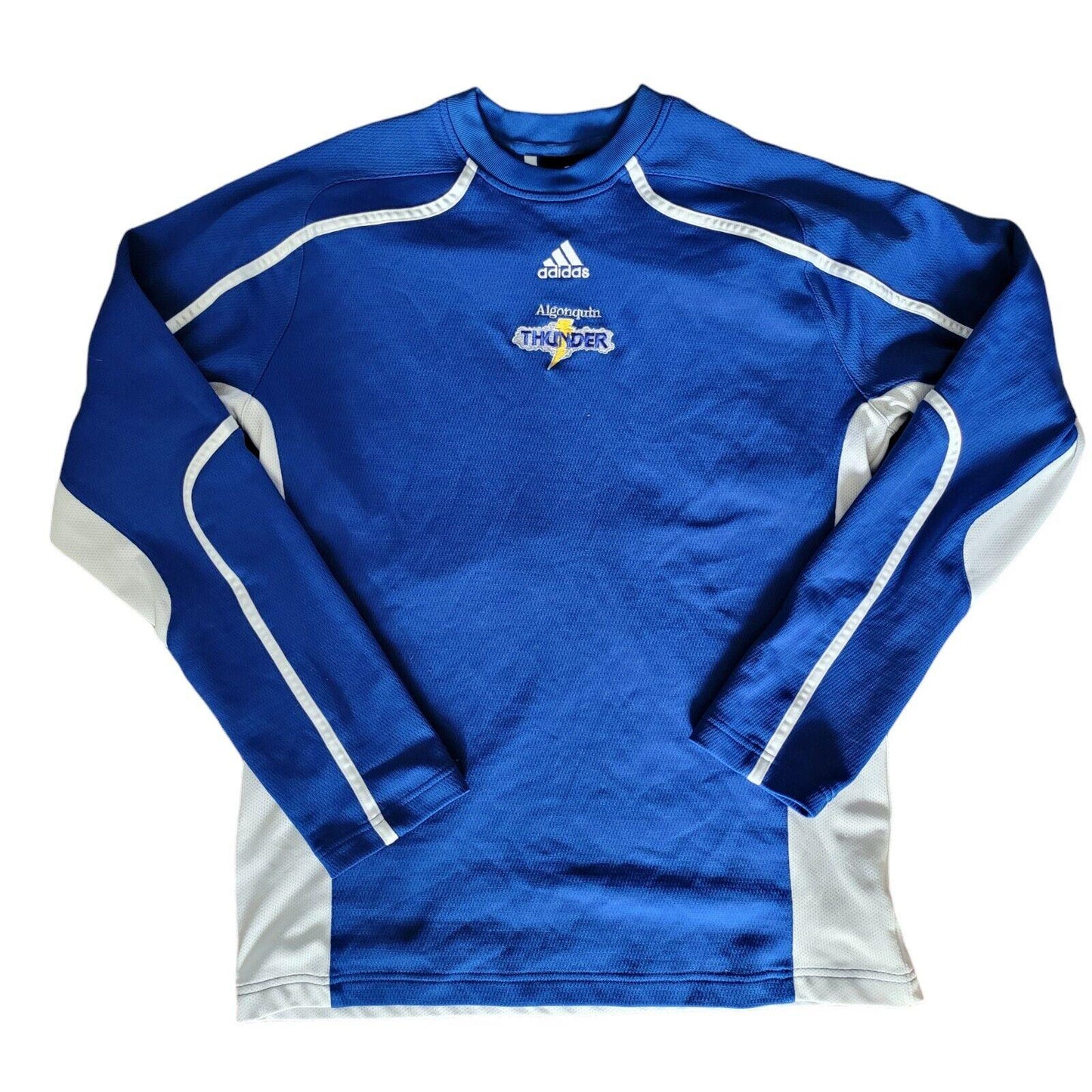 Adidas Algonquin Thunder Blue LS Jersey - Size M - Climalite Moisture-Wicking Fabric-USASTARFASHION