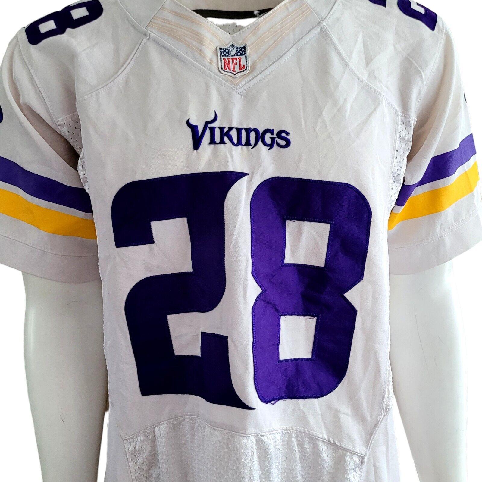 NIKE NFL Minnesota Vikings #28 Peterson Jersey Size 40 - Authentic On Field Football Gear-USASTARFASHION