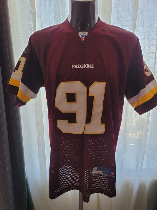 Washington Redskins #91 Kerrigan NFL Jersey - Authentic Reebok Red - Size 50-USASTARFASHION