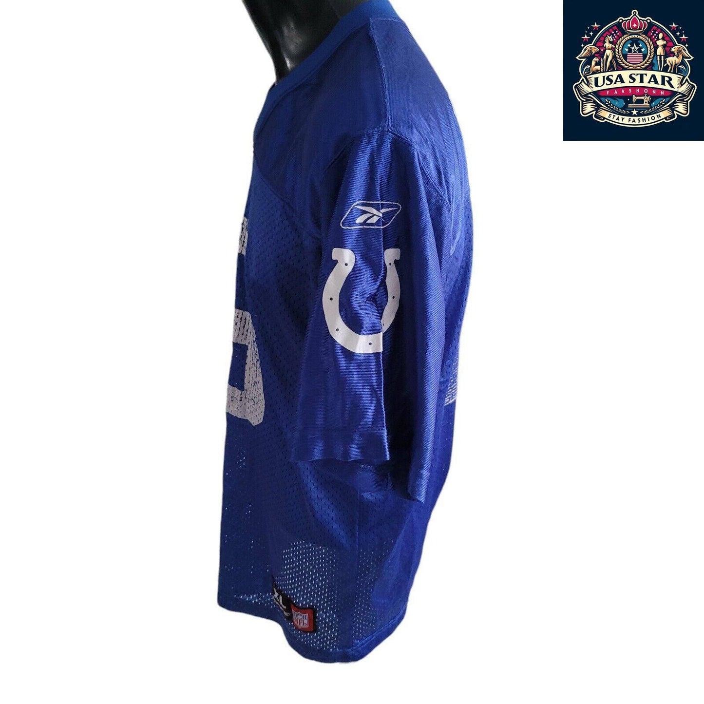 Peyton Manning Jersey #18 Reebok NFL Youth XL Shirt - Breathable Fabric, Team Colors - USASTARFASHION