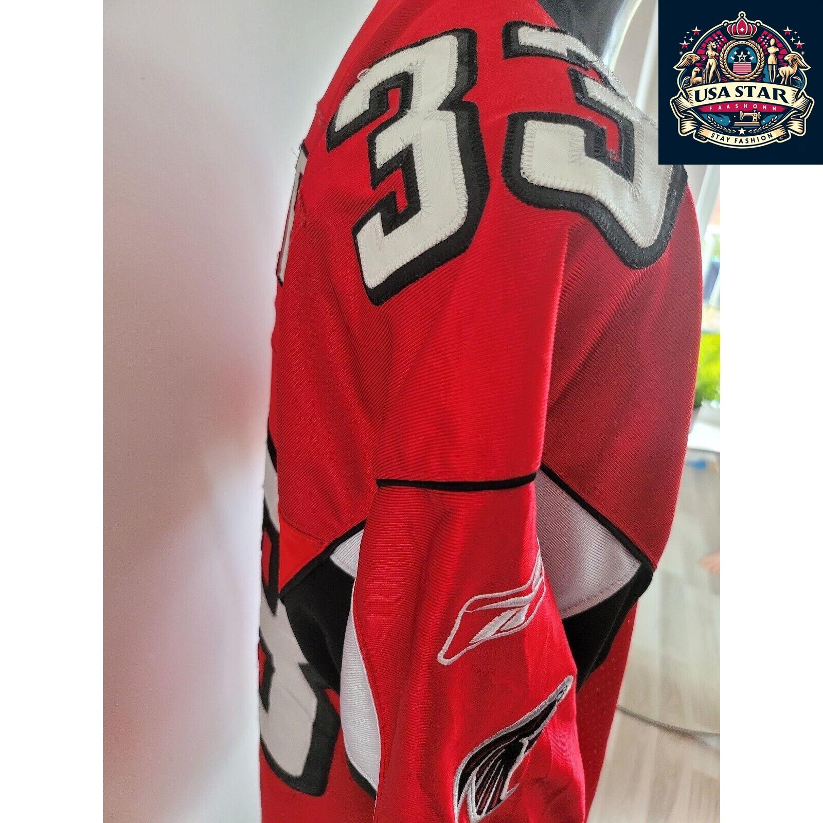 Vintage Falcons Jersey XL - Reebok NFL Atlanta Falcons #33 Turner, Classic Design, Comfortable Fit - USASTARFASHION