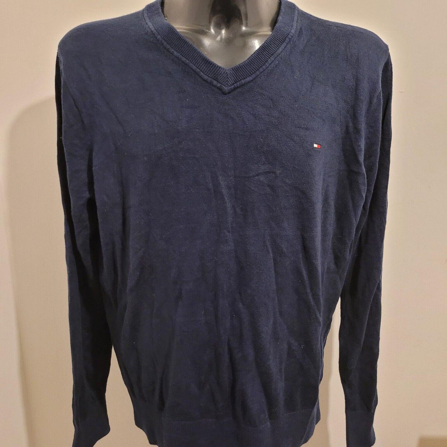 Tommy Hilfiger Large Pima Cotton Jumper | Size L 48" Chest | 100% Authentic-USASTARFASHION