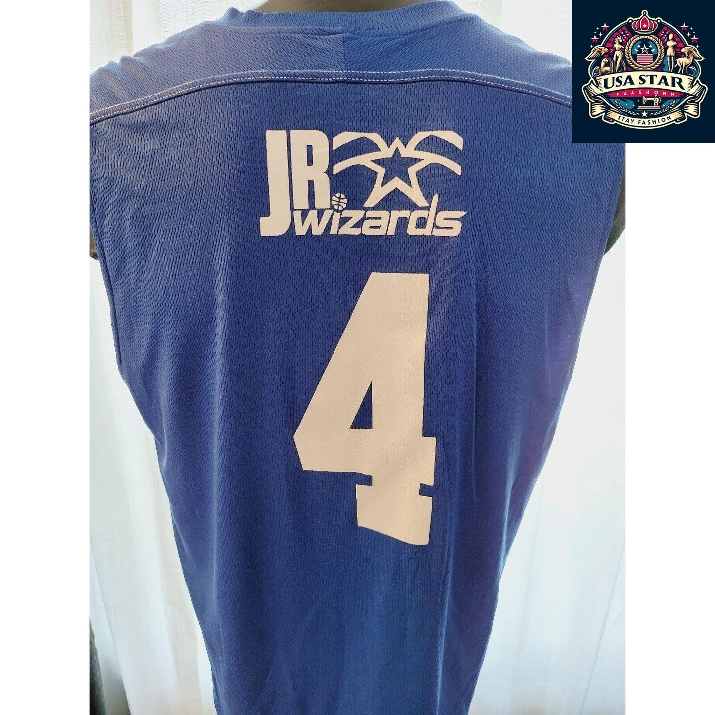 NBA JR Wizard Jersey #4 Reversible Vest for Kids | Stylish Comfort & Team Spirit - USASTARFASHION