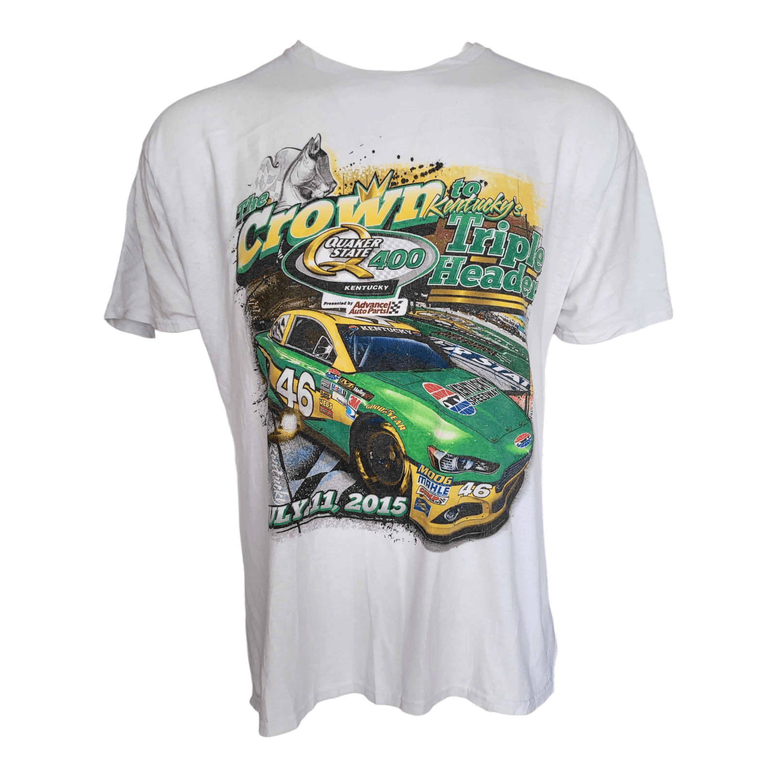 2015 Quaker State 400 Kentucky Speedway NASCAR T-Shirt XL #46 Advance Auto Parts