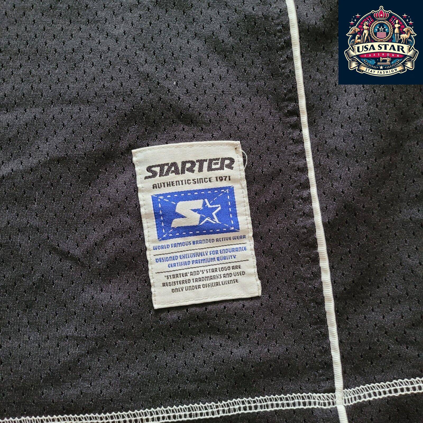 Starter Black Sports Jersey - Number 71, Size L, Breathable Fabric, Iconic Style, Good Condition - USASTARFASHION