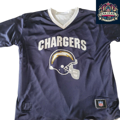 Los Angeles Chargers Jersey - Reversible Flag Football Jersey Size M for Comfortable Team Pride - USASTARFASHION