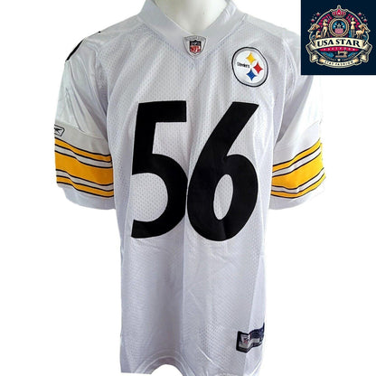 Pittsburgh Steelers Jersey LaMarr Woodley #56, Classic Design, Size 54, High-Quality Fabric - USASTARFASHION