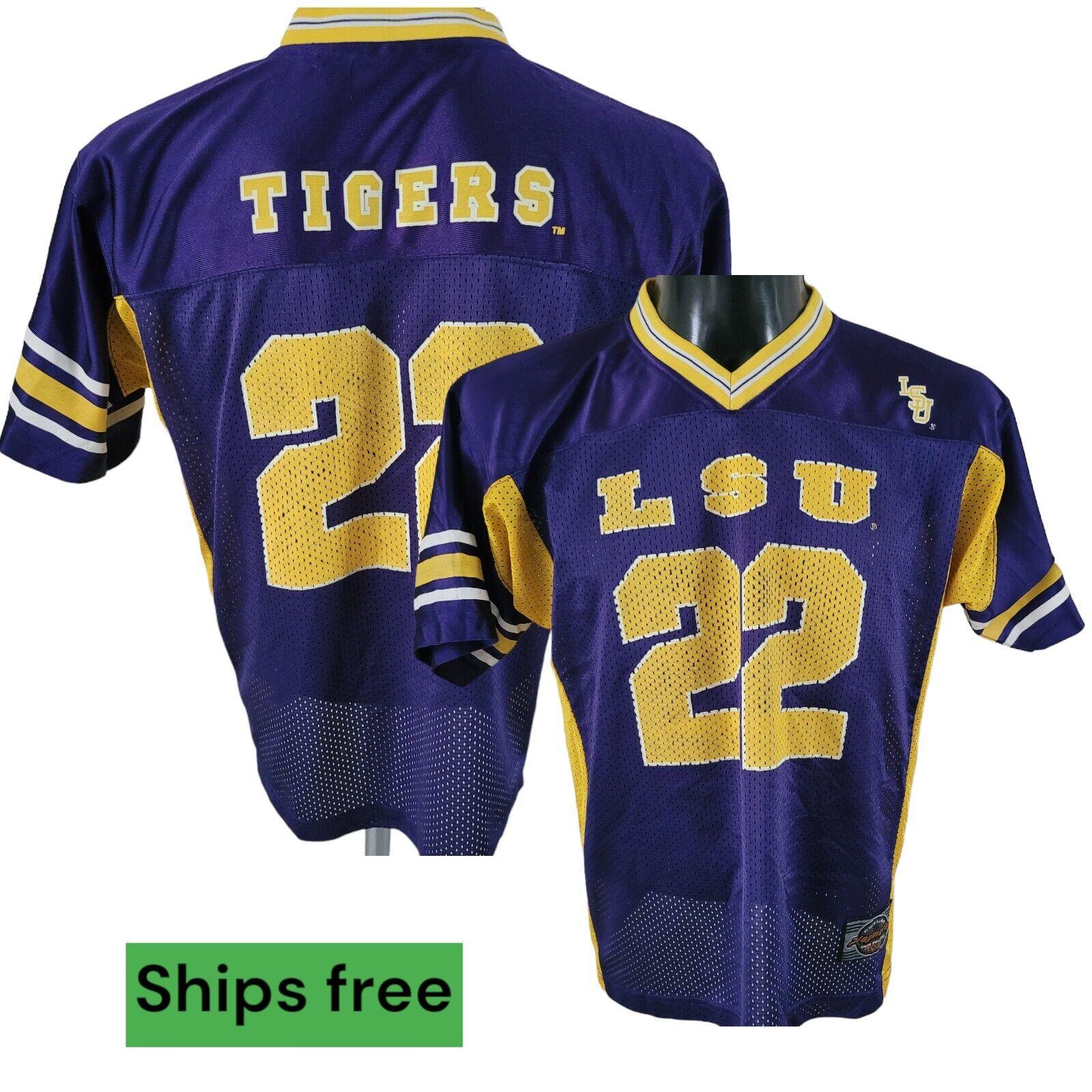 LSU Tigers Vintage Jersey in Vibrant Purple - Size S, Comfortable Jersey Fabric & Customizable-USASTARFASHION