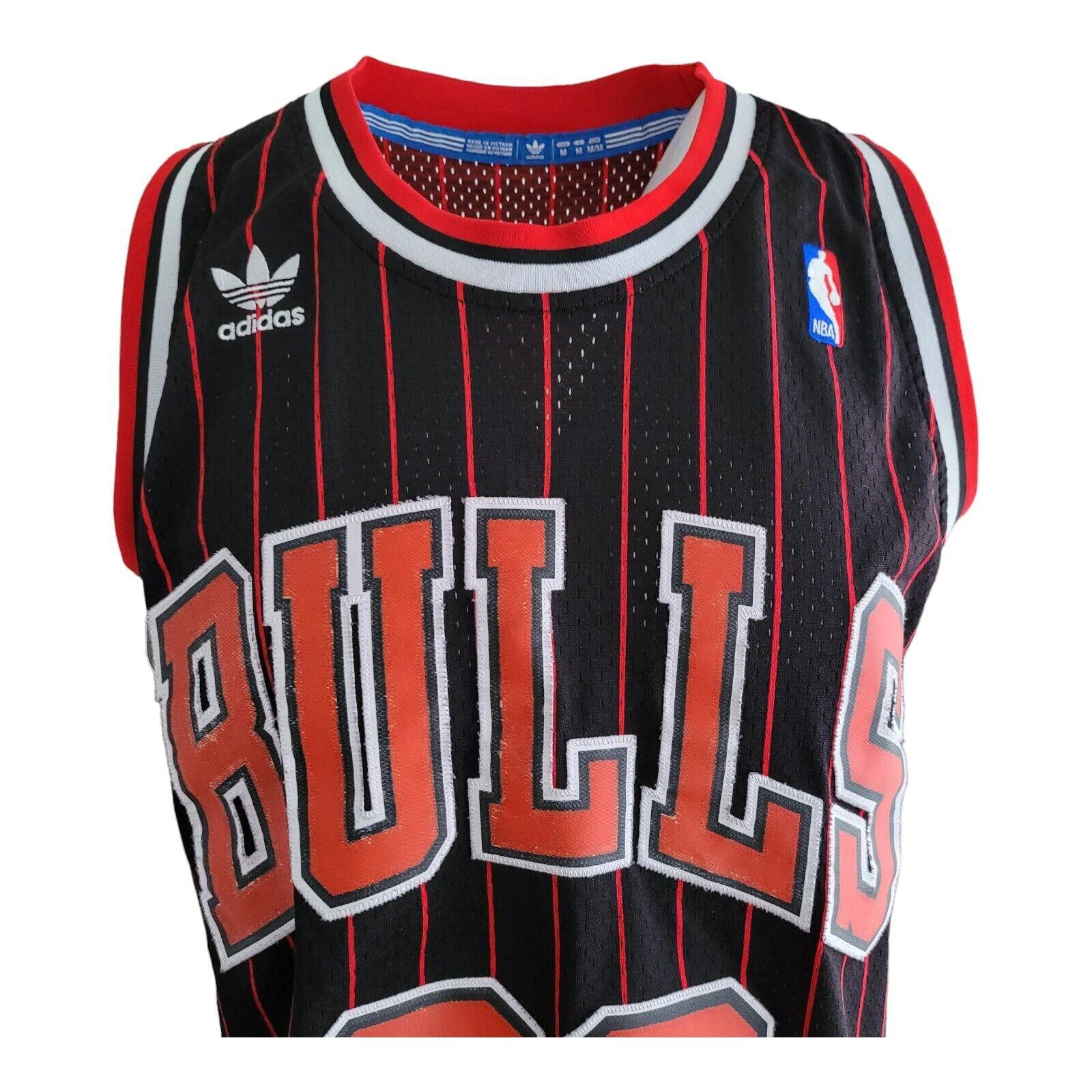 Chicago Bulls Scottie Pippen #33 Black & Red Pinstripe NBA Jersey Size M - BNWT-USASTARFASHION