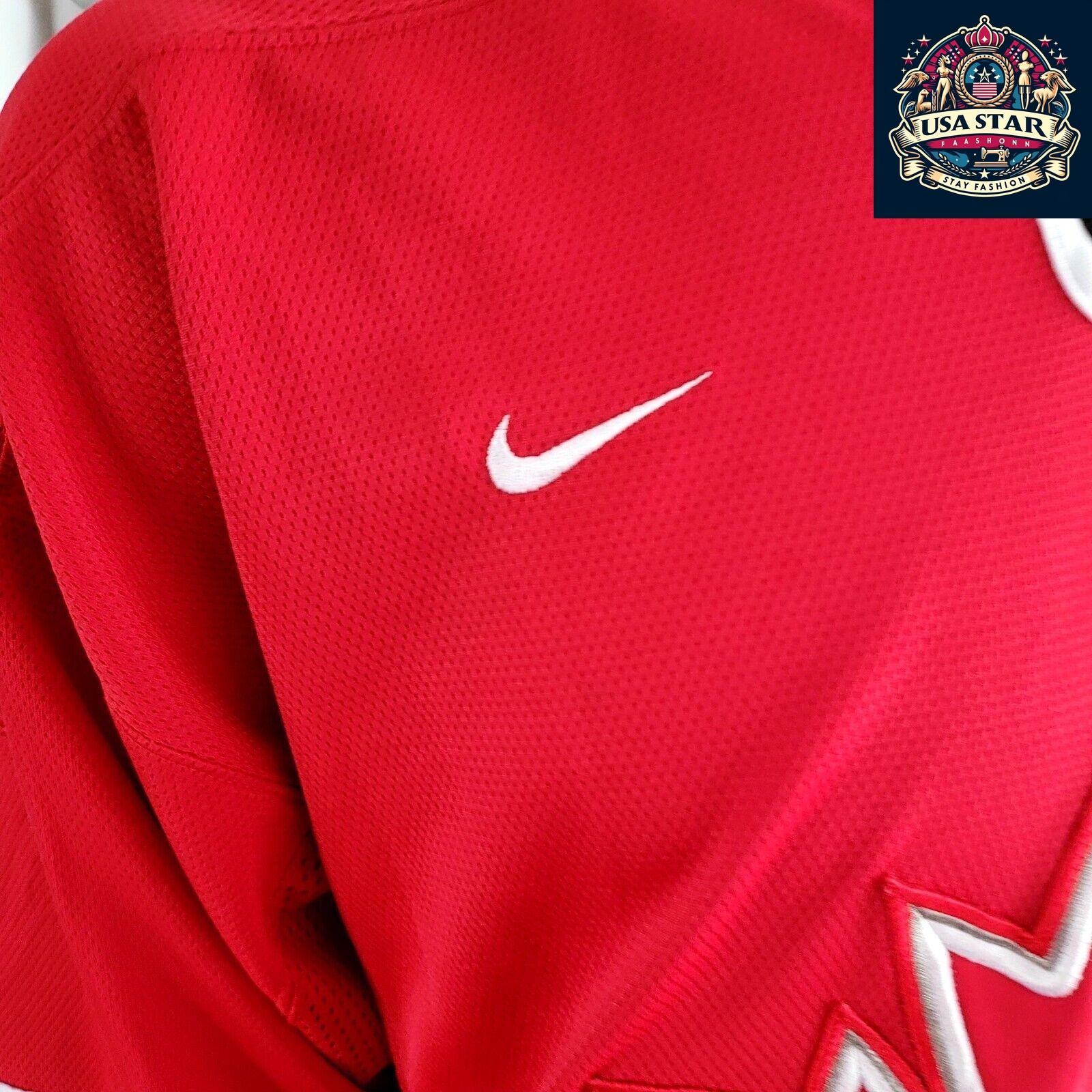 Signed Canada Hockey Jersey Adult XL with Unique Pink Eye Design - Lightweight Red Nike Authentic - USASTARFASHION