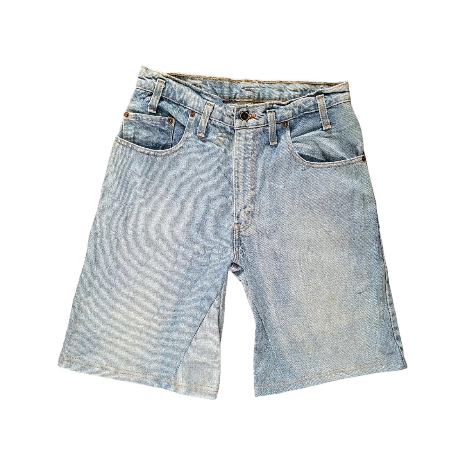 Levi's Size S Light Blue Denim Shorts Distressed Look-USASTARFASHION