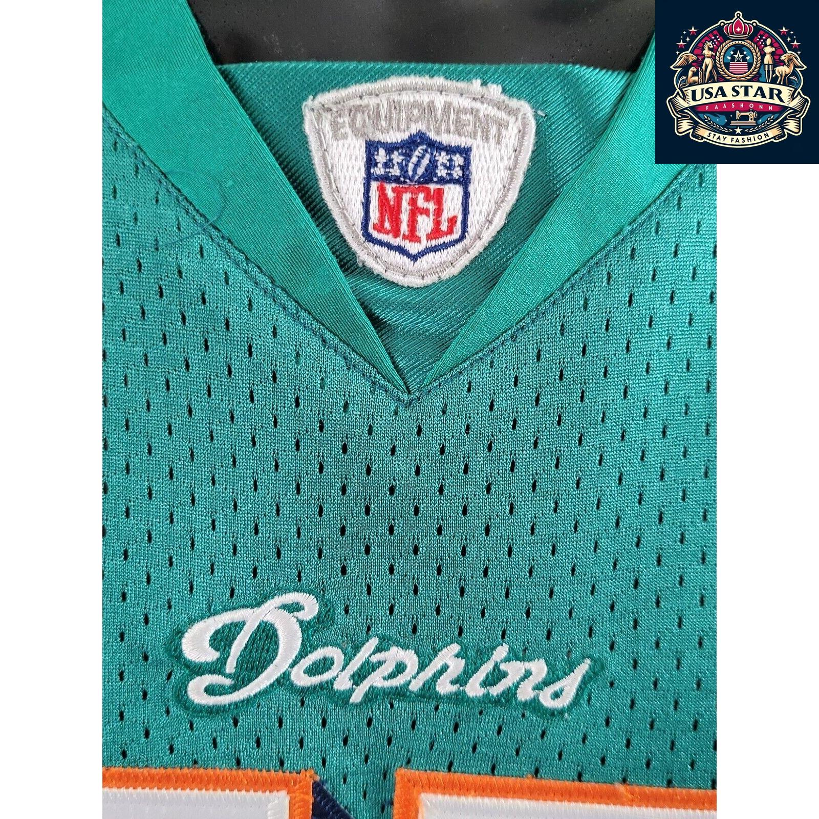 Miami Dolphins Youth Jersey Jake Long #77 Reebok Size M (12-14) - Vintage Style, Minor Wear - USASTARFASHION