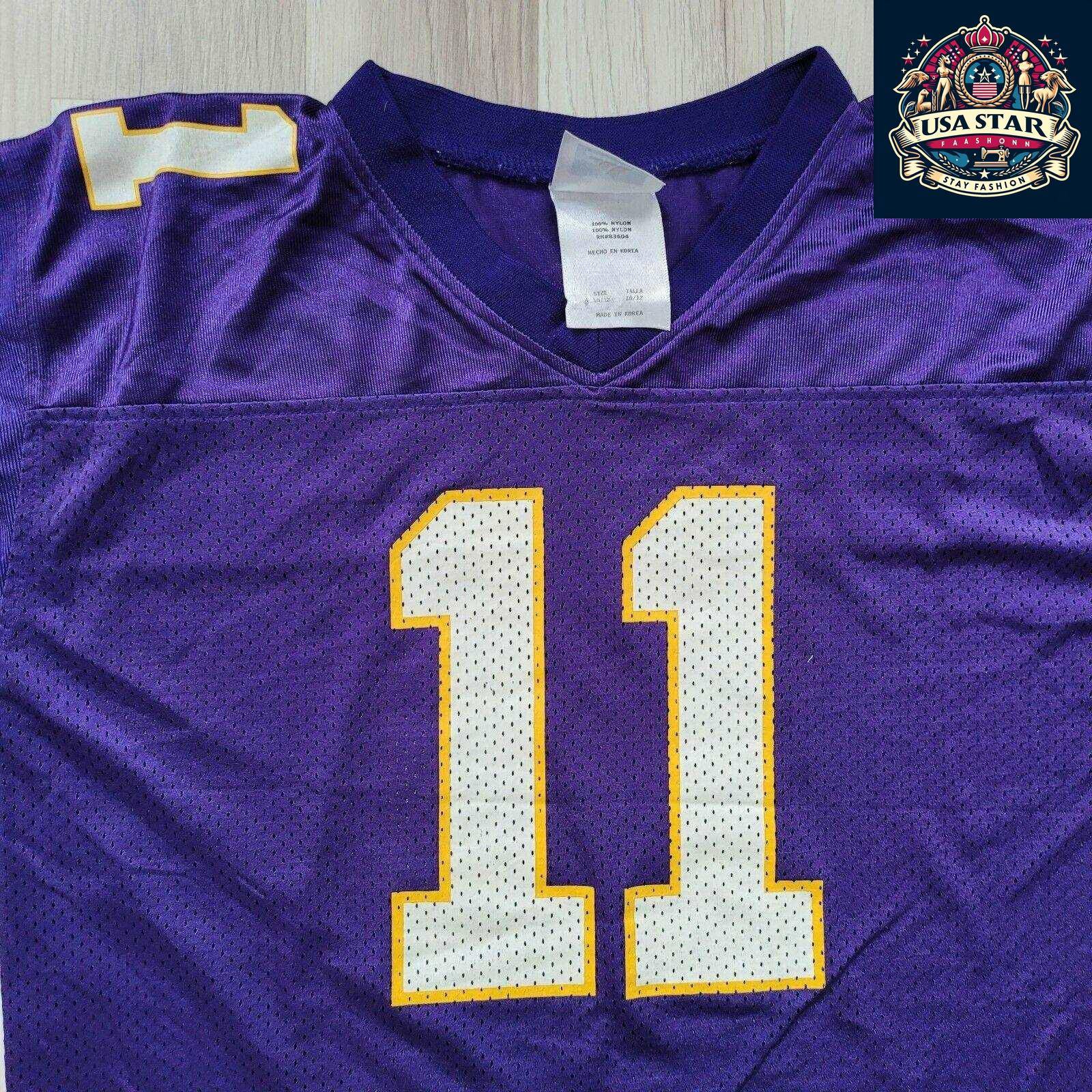 Adidas Vikings Jersey #11 Culpepper Youth NFL Jersey M 10-12 - Stylish, Durable & Comfortable - USASTARFASHION