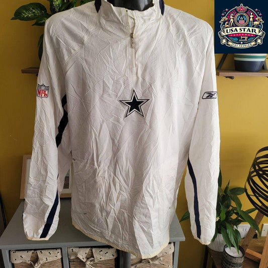 Dallas Cowboys Jacket - NFL Reebok Football Jacket, Size L, Authentic Fan Merchandise, Stylish & Comfortable - USASTARFASHION