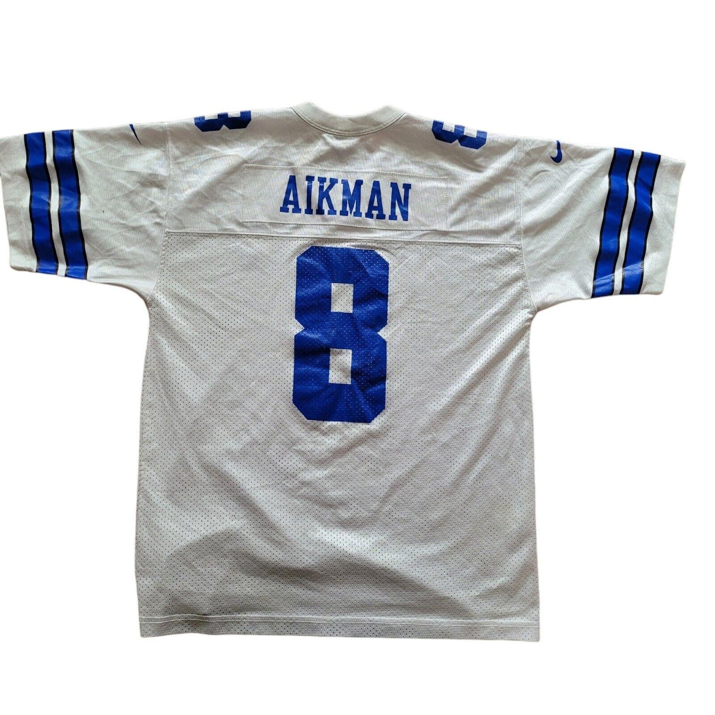 Authentic Dallas Cowboys #8 Aikman NFL White Jersey - Youth Large-USASTARFASHION