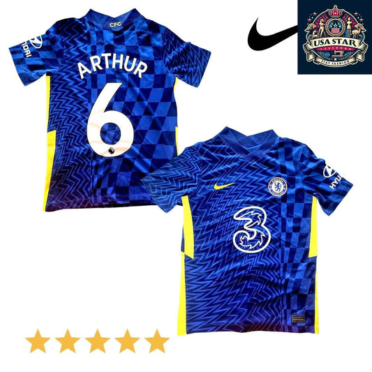 Chelsea FC Kids Shirt Nike Home Size M Dri-FIT Blue Personalized Arthur #6 - USASTARFASHION