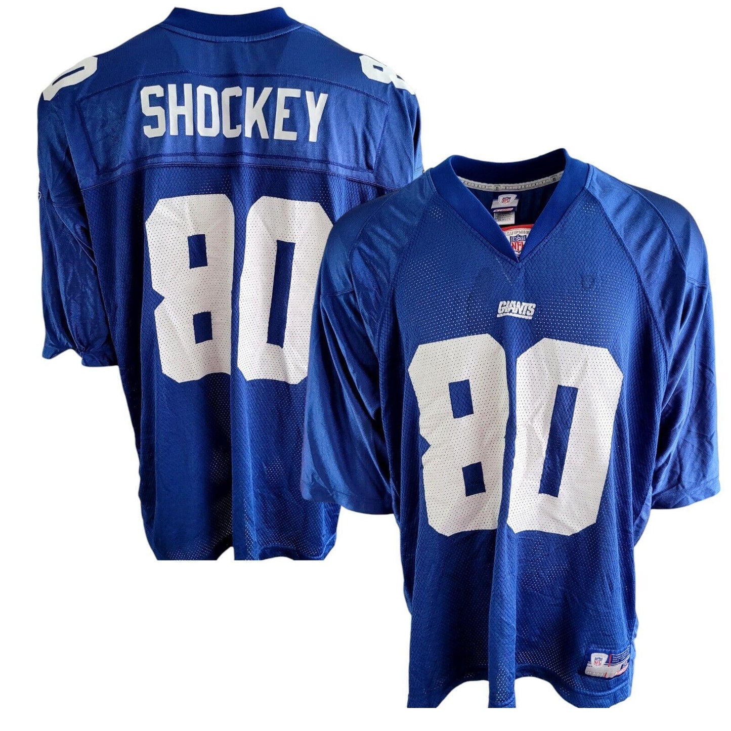 NFL New York Giants Shockey #80 Jersey - Vintage Retro 2XL Official Reebok Icon-USASTARFASHION