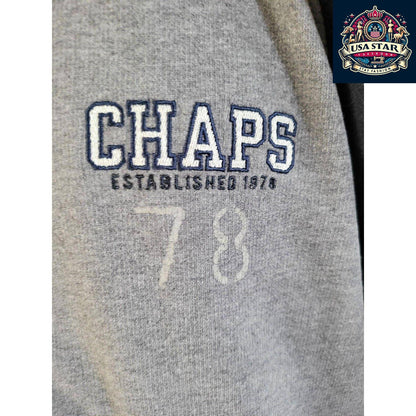 Chaps Ralph Lauren Sweatshirt Full Zip XL, Classic Design, Cozy Fit, Durable Vintage Quality - USASTARFASHION