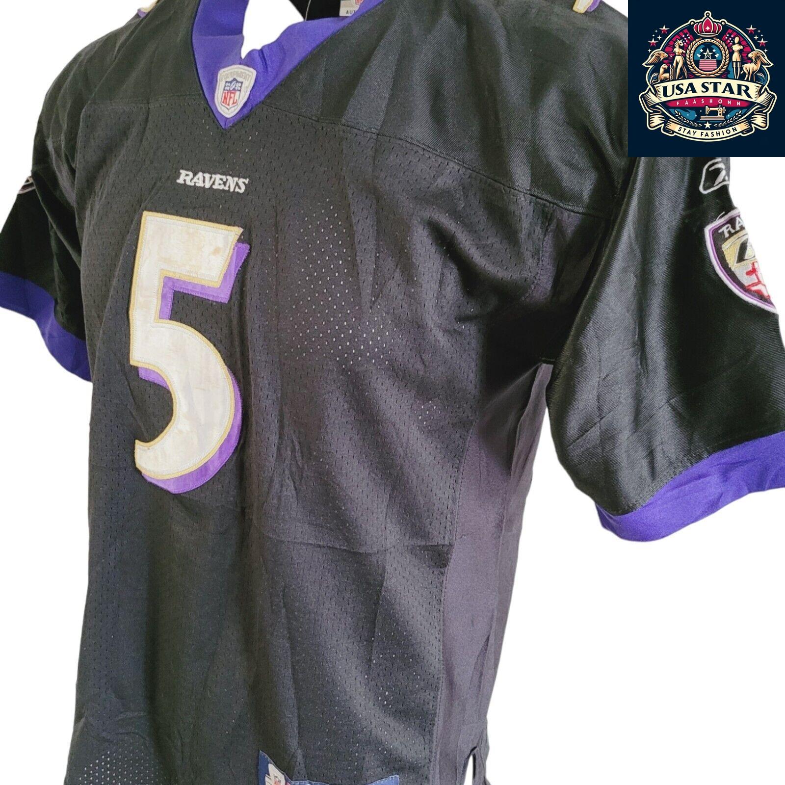 Joe Flacco #5 Ravens Jersey - Black Reebok NFL Medium - Durable, Stylish Fan Gear for Game Day - USASTARFASHION