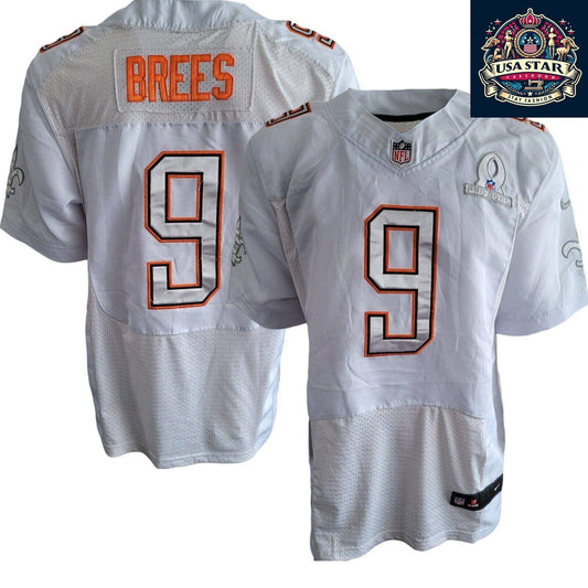 New Orleans Saints Jersey Drew Brees #9 Nike NFL Pro Bowl - Comfortable, Durable, Men's Large - USASTARFASHION