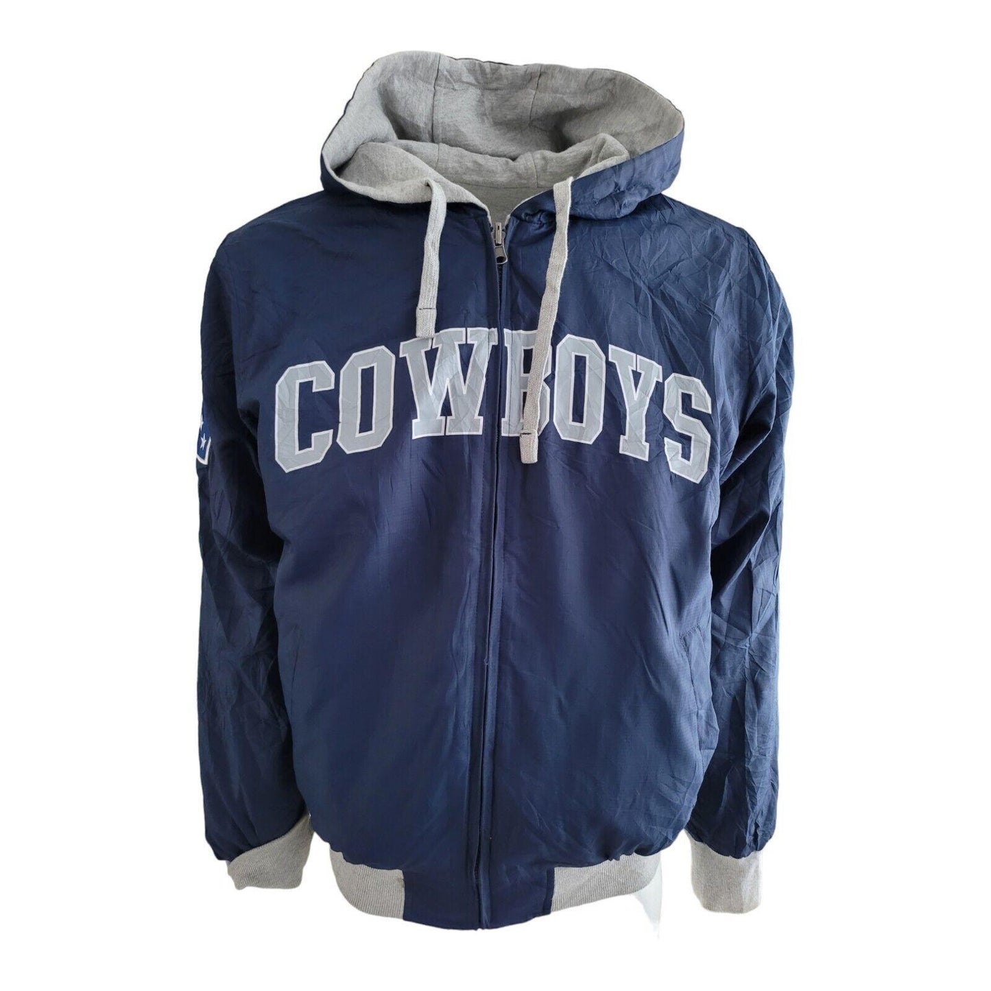 NFL G III Branded Dallas Cowboys Reversible Jacket Men's Size L-USASTARFASHION