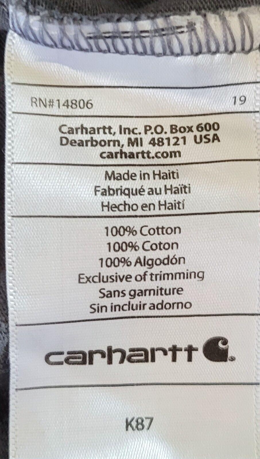 Carhartt Men's XL Original Fit T-Shirt in Deep Navy Blue, 100% Cotton-USASTARFASHION