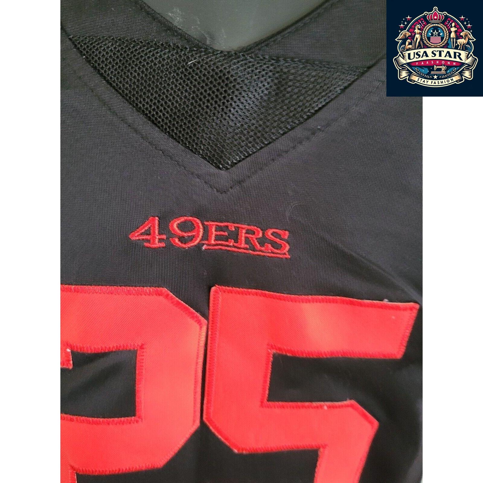 NFL Nike San Francisco 49ers Jersey #25 Richard Sherman Youth XL Black Football Shirt for Kids - USASTARFASHION