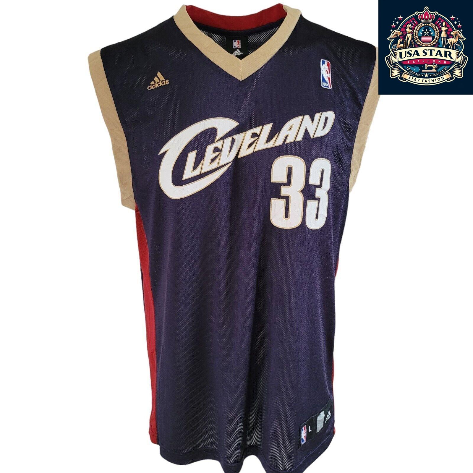 Cleveland Cavaliers Jersey #33 O'Neal by Adidas - Authentic Size L Basketball Shirt - USASTARFASHION