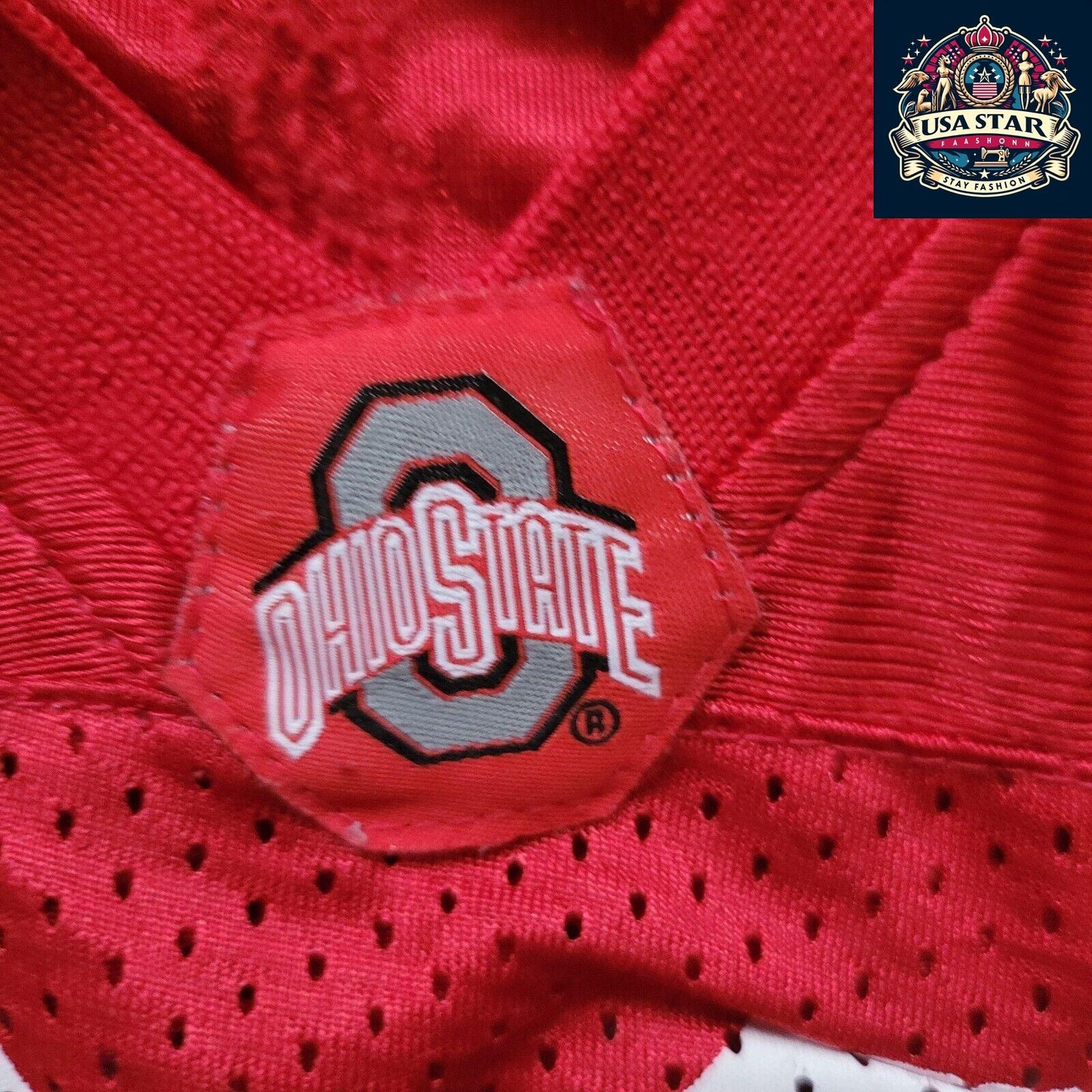 Nike Ohio State Buckeyes Jersey Youth Size 7 #33 Red Distressed Style for Kids Football Fans - USASTARFASHION