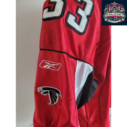 Vintage Falcons Jersey XL - Reebok NFL Atlanta Falcons #33 Turner, Classic Design, Comfortable Fit - USASTARFASHION