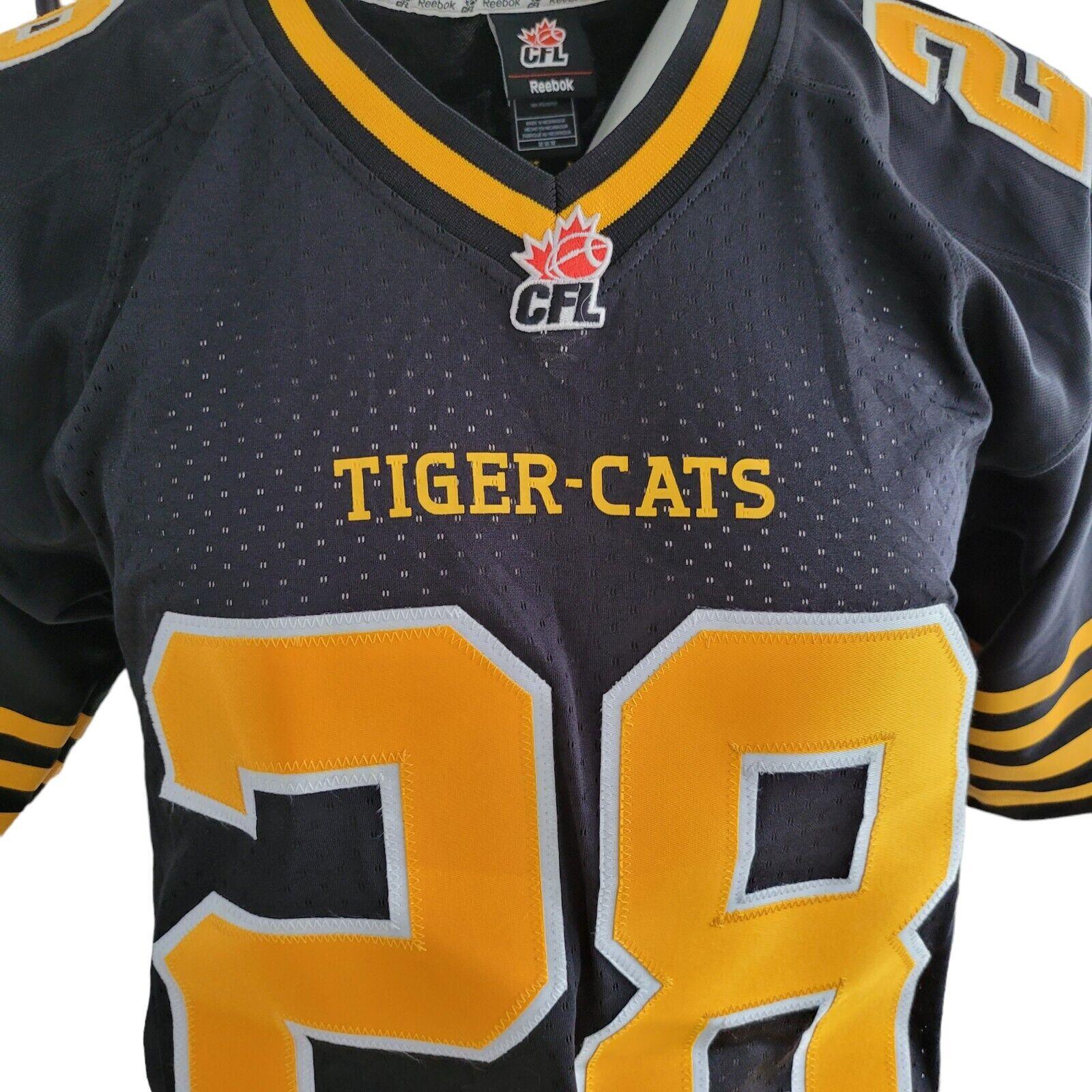 Hamilton Tiger-Cats CFL Reebok J. Johnson # Jersey - Signed, Size M-USASTARFASHION