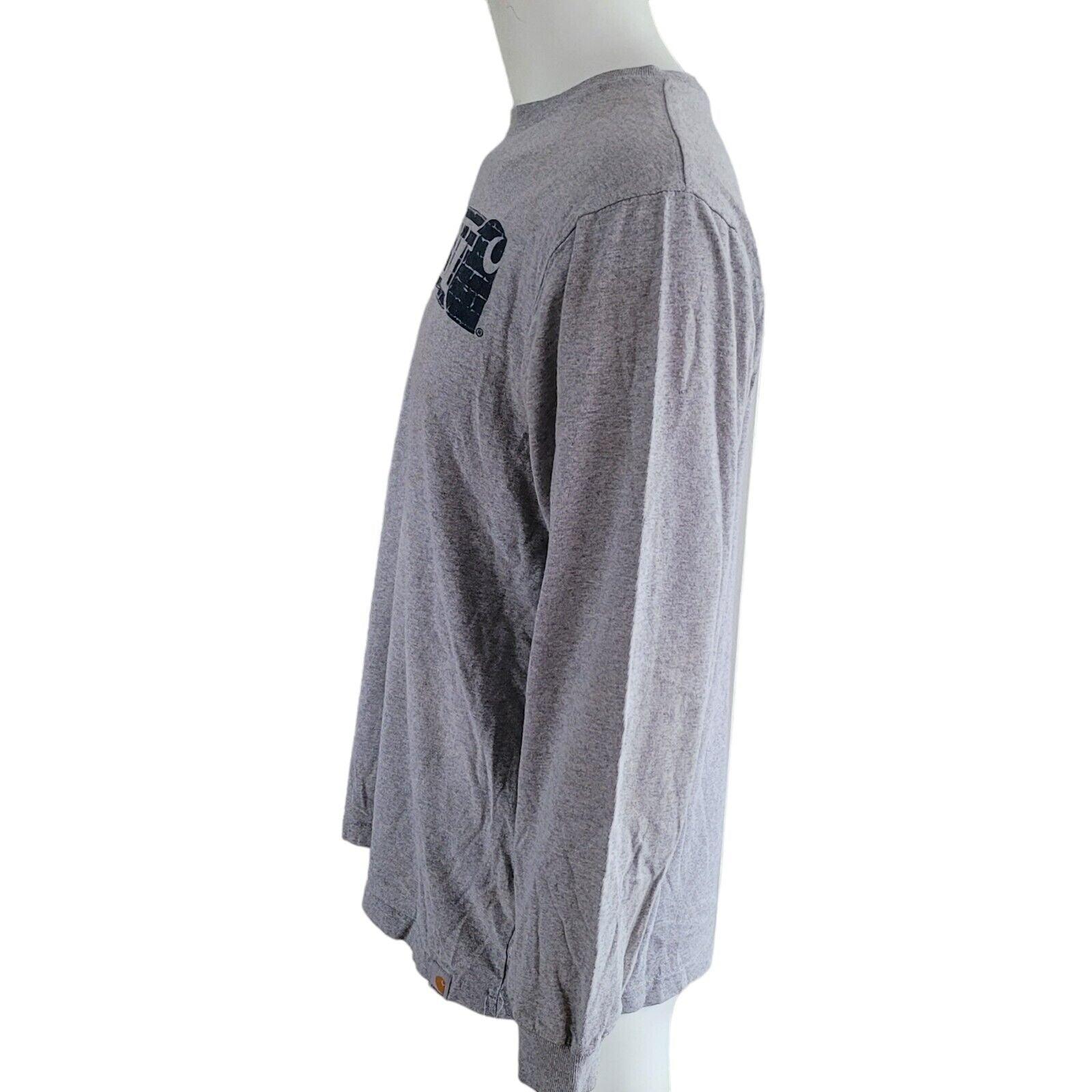 Carhartt 90/10 Cotton-Poly Gray Long Sleeve Tee | Size M-USASTARFASHION