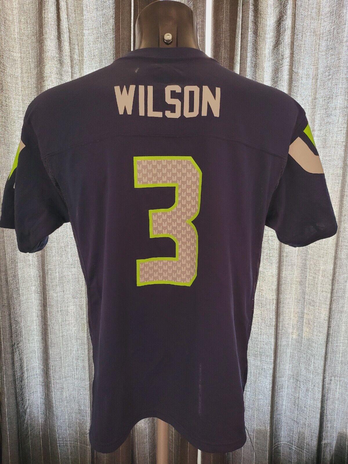 Seattle Seahawks Youth XL (18-20) USA #3 Wilson NFL Football Jersey-USASTARFASHION