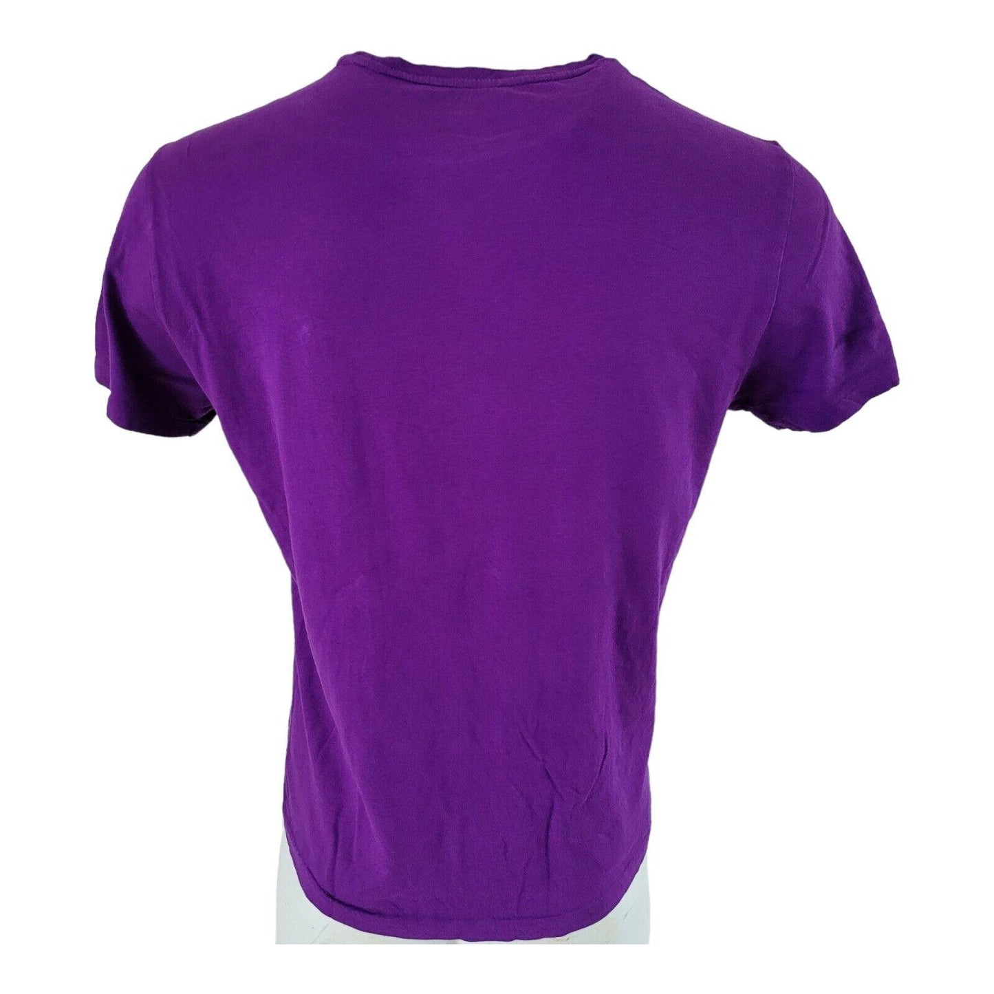 Ralph Lauren Purple Round Neck T-Shirt Men's M | Custom Fit Cotton, 42" Chest, Grade A-USASTARFASHION