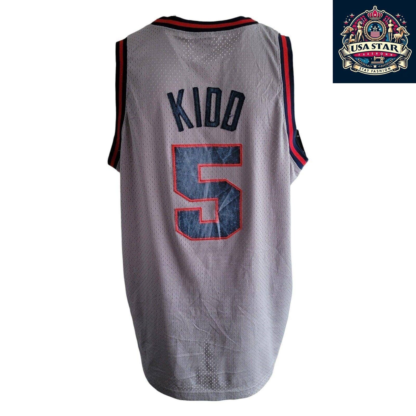 Official Nike Vintage Basketball Jersey #5 Jason Kidd New Jersey Nets Swingman XL - Retro Style - USASTARFASHION