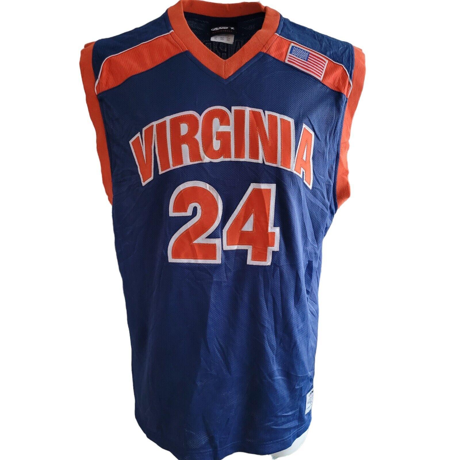 Virginia.#34 Harper AND1 Basketball Jersey - Navy (Size XL)-USASTARFASHION