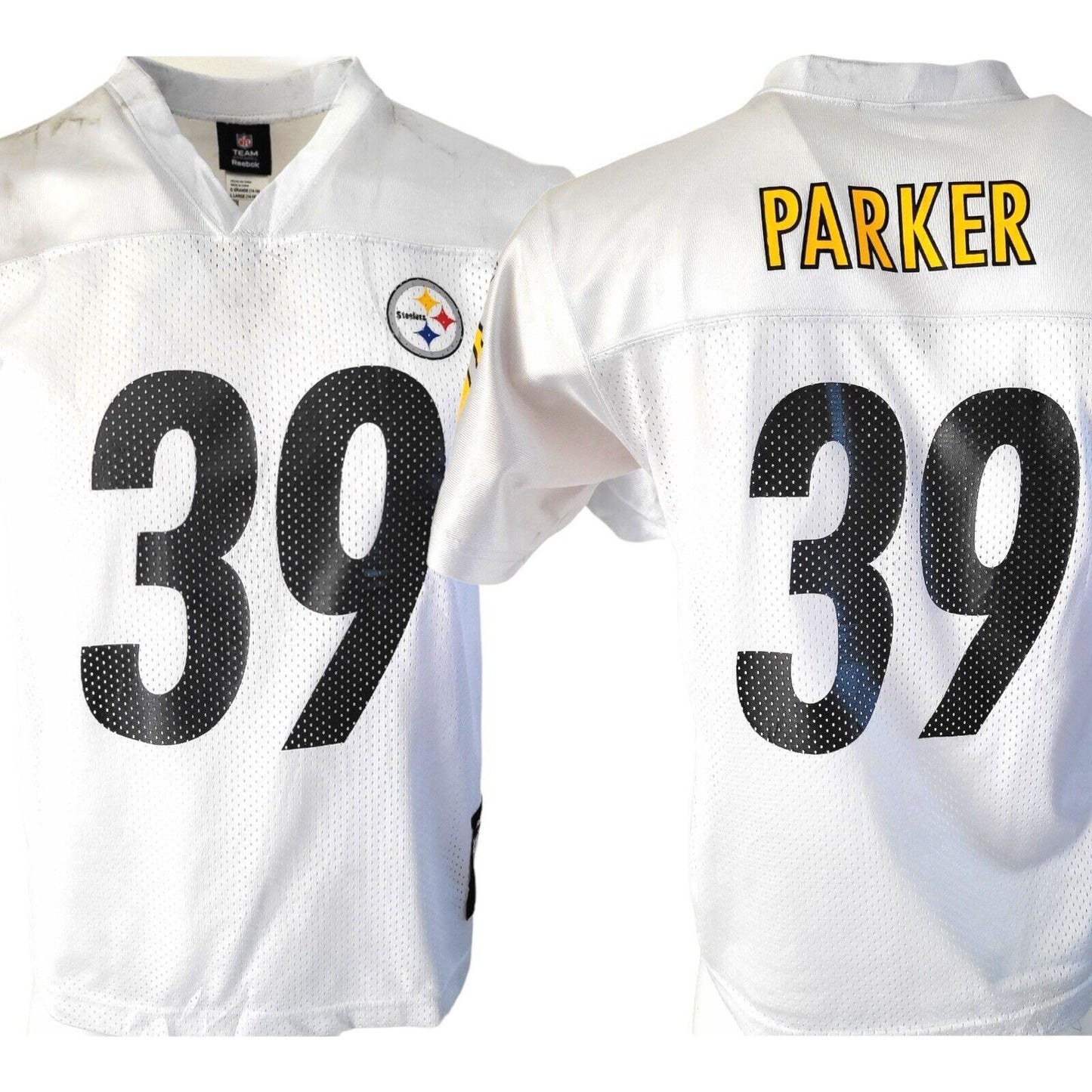 NFL Willie Parker #39 Pittsburgh Steelers Youth Football Jersey - Size 14-16 & Adult Small-USASTARFASHION