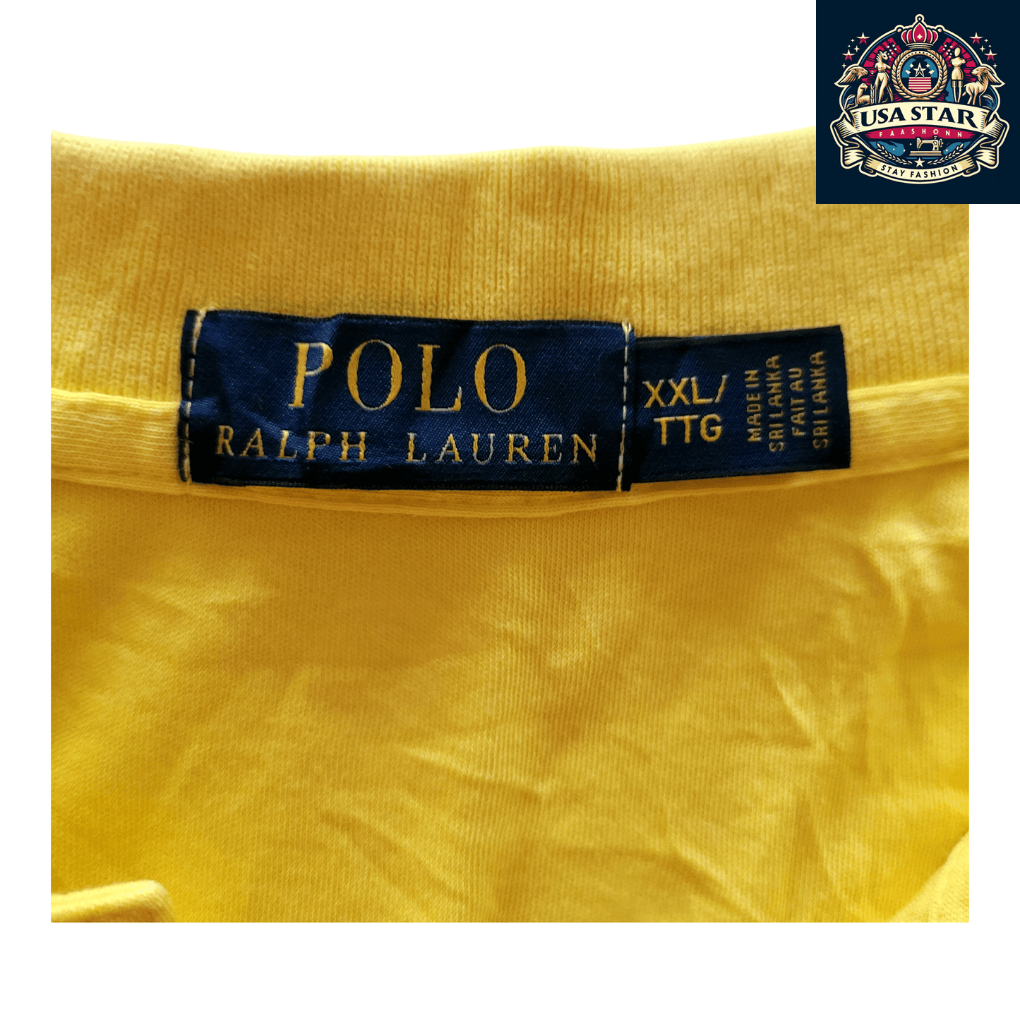 Polo Ralph Lauren Men's Yellow Polo Shirt XXL | 100% Soft Cotton | Classic Style and Comfort - USASTARFASHION