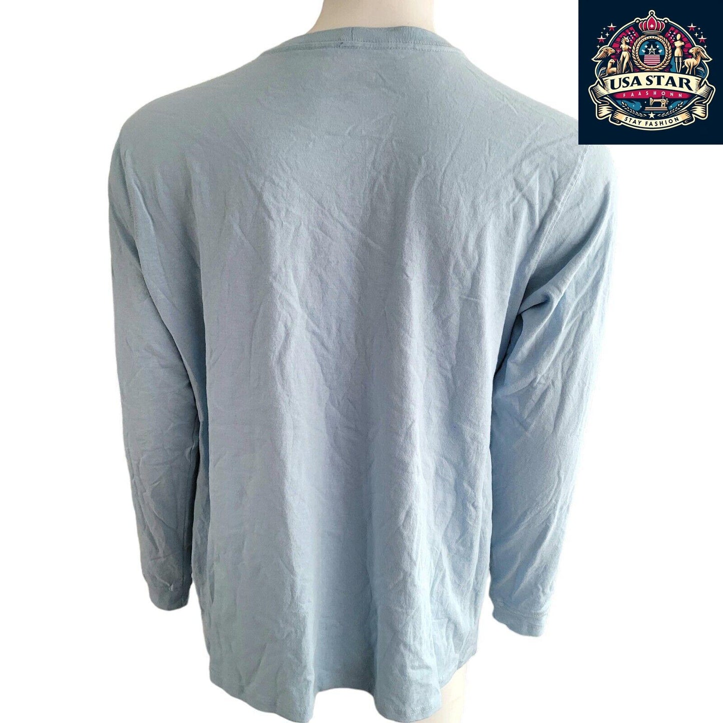 Carhartt Youth Shirt XL (16-18) Light Blue Long Sleeve, 100% Cotton, Loose Fit, Stylish Comfort - USASTARFASHION