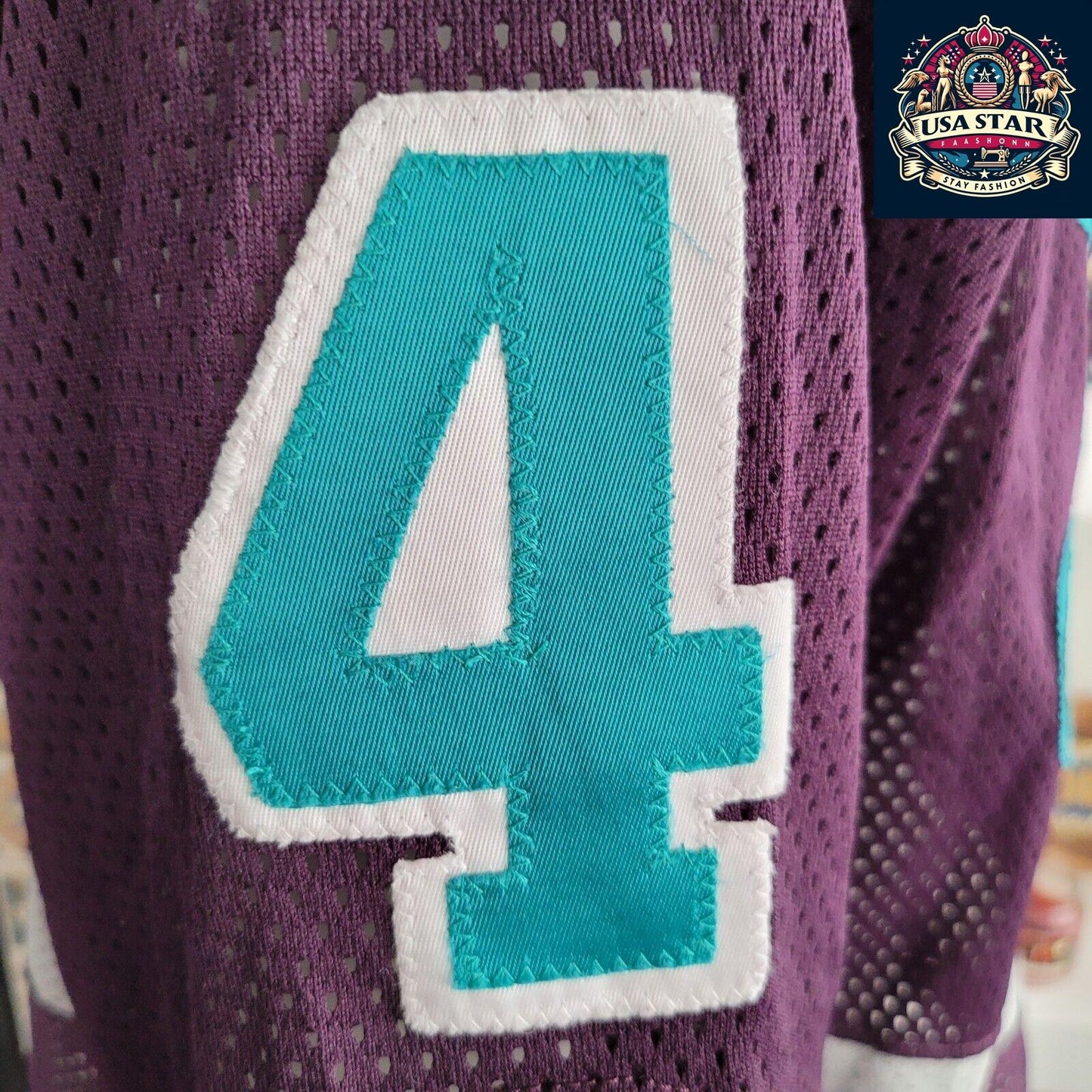 Vintage MPM Array #4 Hockey Jersey Purple Teal - 10th Anniversary Edition -... - USASTARFASHION