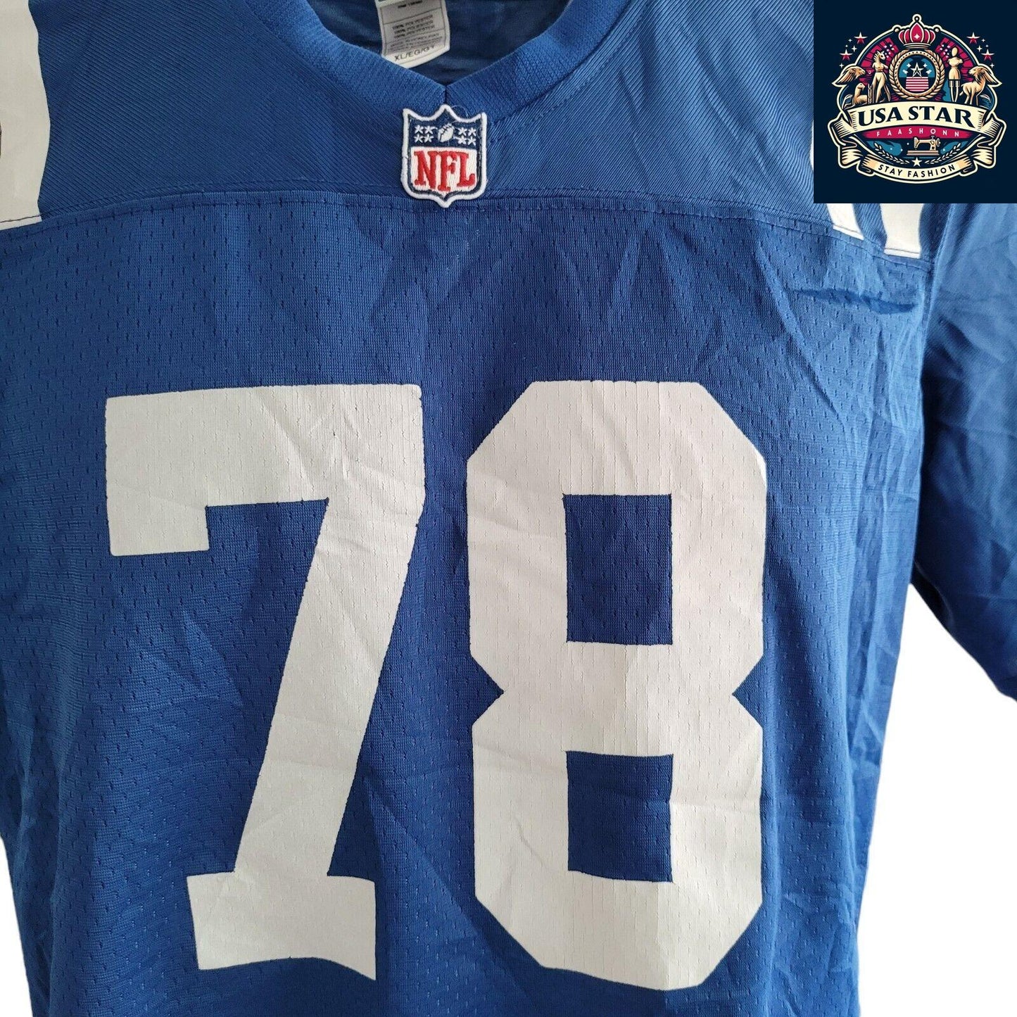 Indianapolis Colts Women's Jersey XL Kelly #78 - Official NFL Merchandise, Stylish & Comfortable Fit - USASTARFASHION