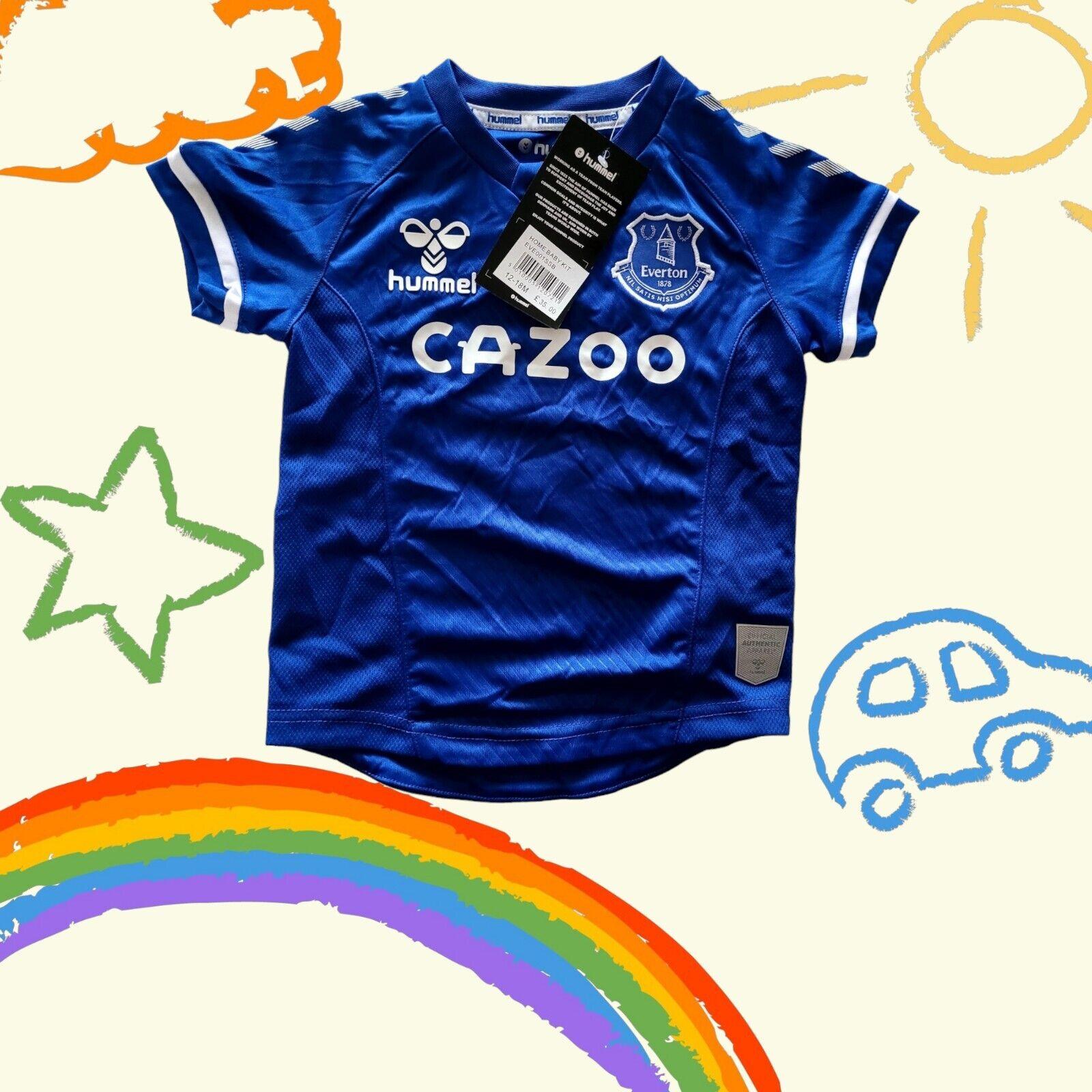 Official Hummel Everton FC Home Baby Tshirt - 12-18 Months - Benjamen #1 - New-USASTARFASHION