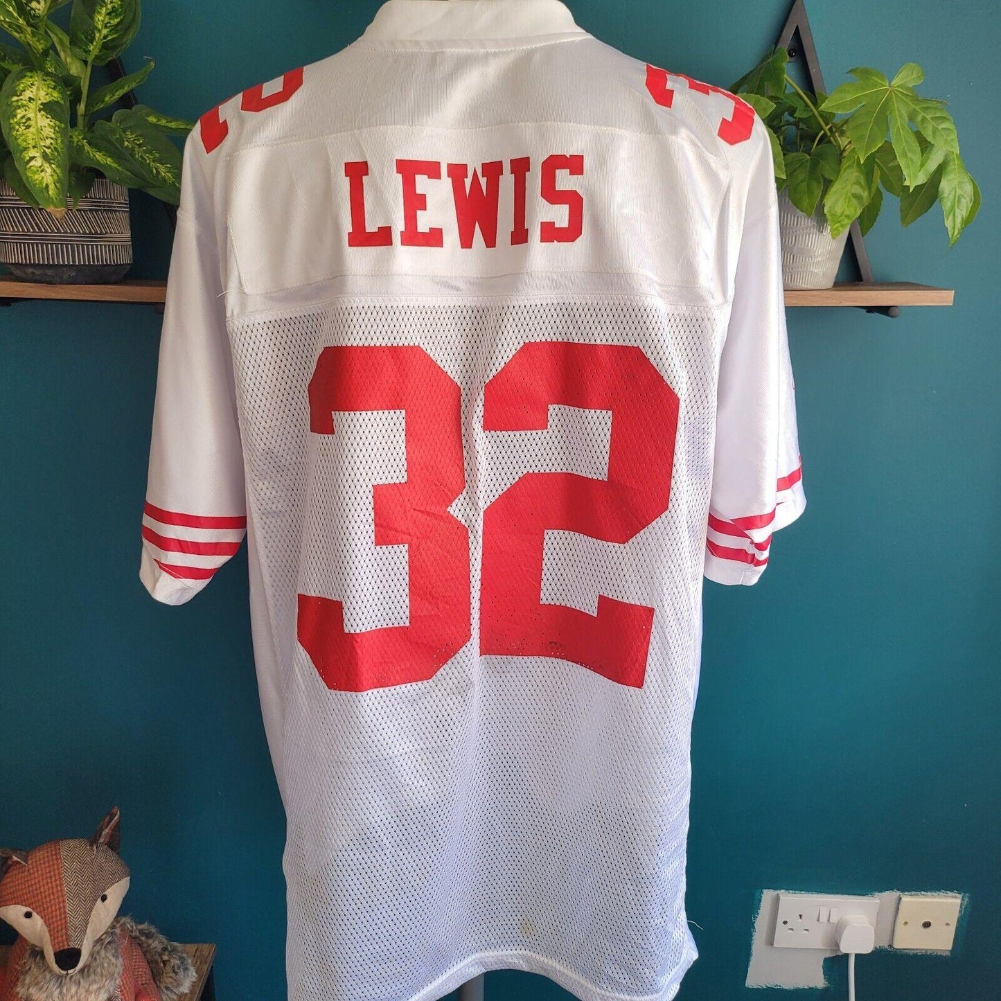 Reebok San Francisco 49ers #32 Lewis Red NFL Jersey - Officially Licensed-USASTARFASHION