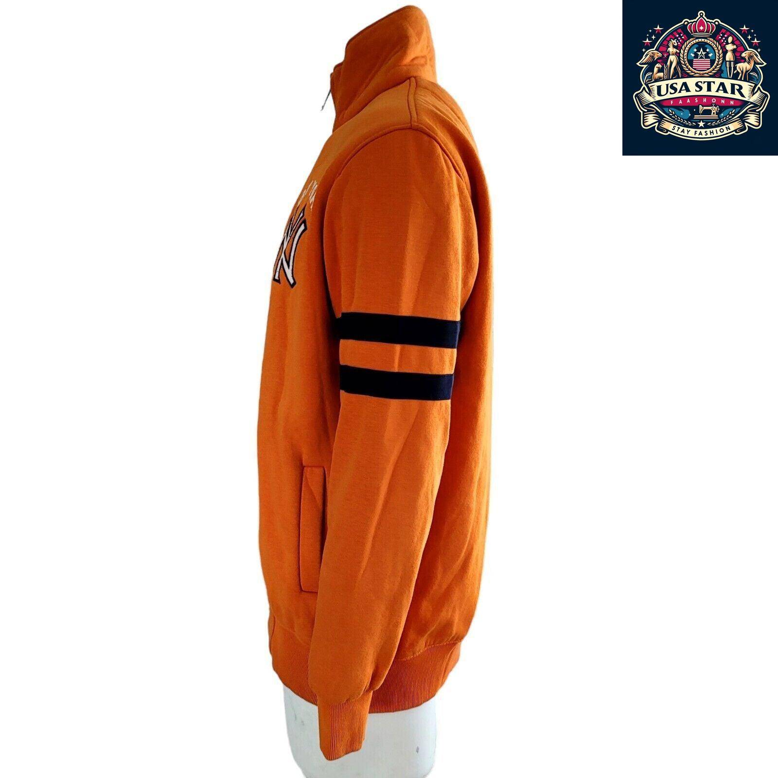 Nike Yankees Hoodie Sweatshirt XXL - Vibrant Orange, Iconic Logo, Good Condition, Comfort Wear - USASTARFASHION