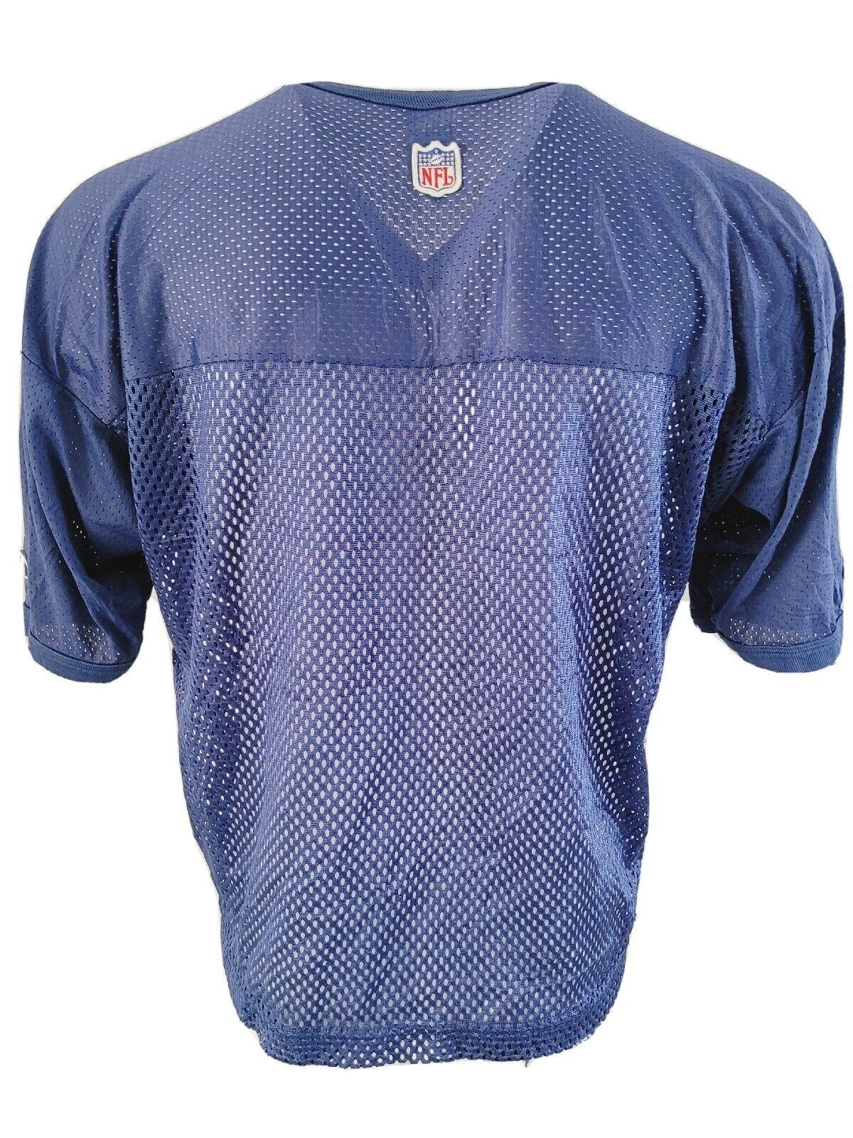 NFL Indianapolis Colts Champions Large Blue Vintage Jersey 48" Chest, 26" Length-USASTARFASHION