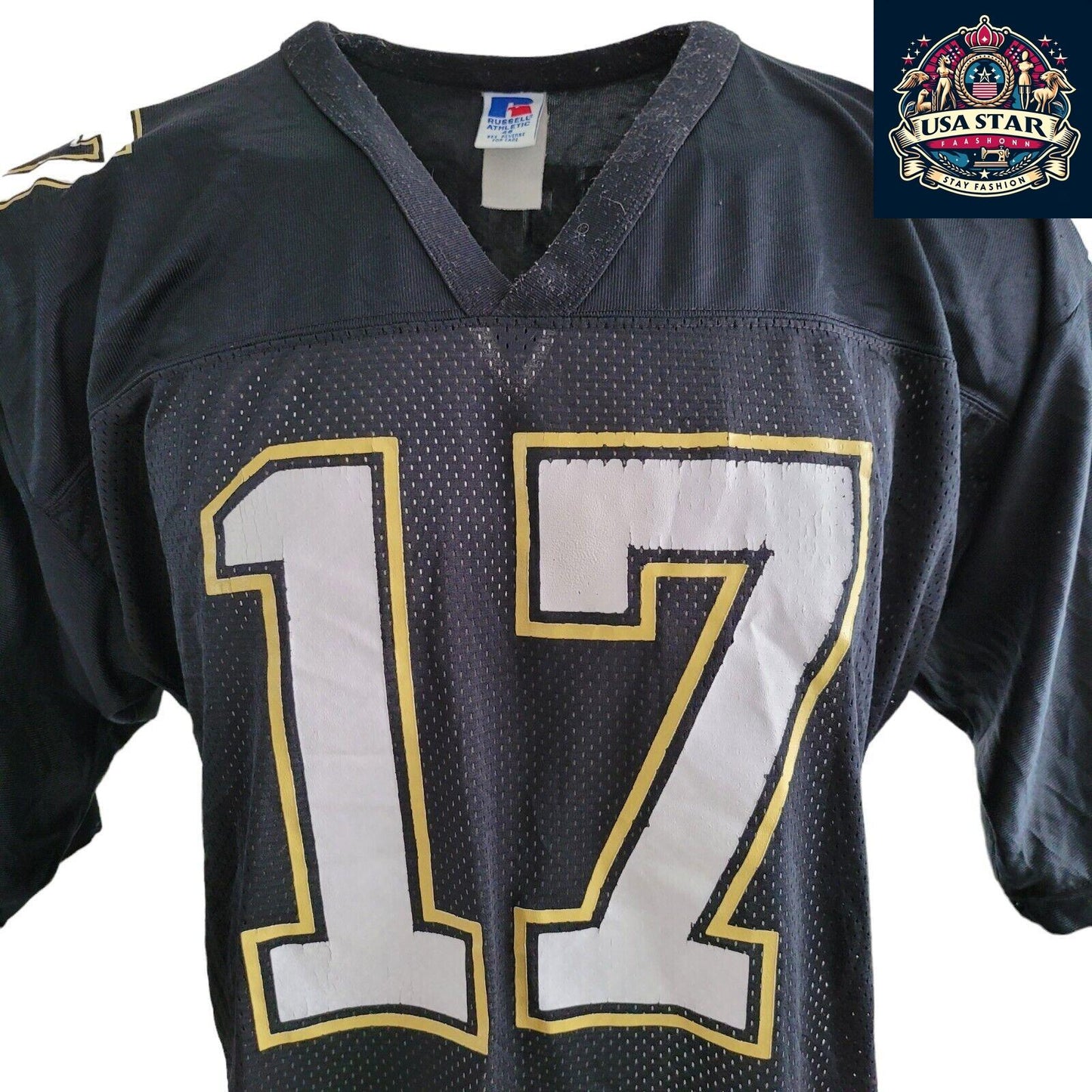 Russell Athletic Vintage New Orleans Saints Jersey Jim Everett #17 Adult XL - Classic Comfort Fit - USASTARFASHION