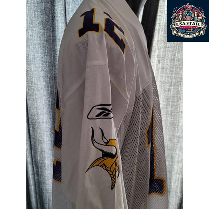 Minnesota Vikings Jersey Adult Large Reebok 12 Percy Harvin, High-Quality Fabric, Authentic Colors - USASTARFASHION